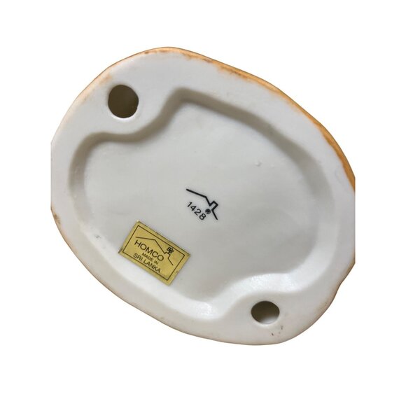 Homco Art Bisque Porcelain Native American Boy Figurine With Wolf Cub 1428 - Picture 12 of 13